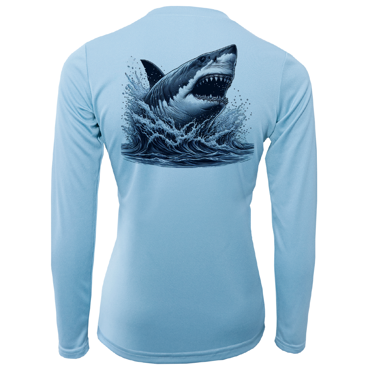 Cape Cod, MA Jaws Women's Long Sleeve UPF 50+ Dry-Fit Shirt