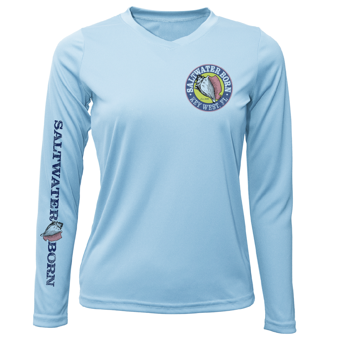 Key West, FL Seahorse Women's Long Sleeve UPF 50+ Dry-Fit Shirt