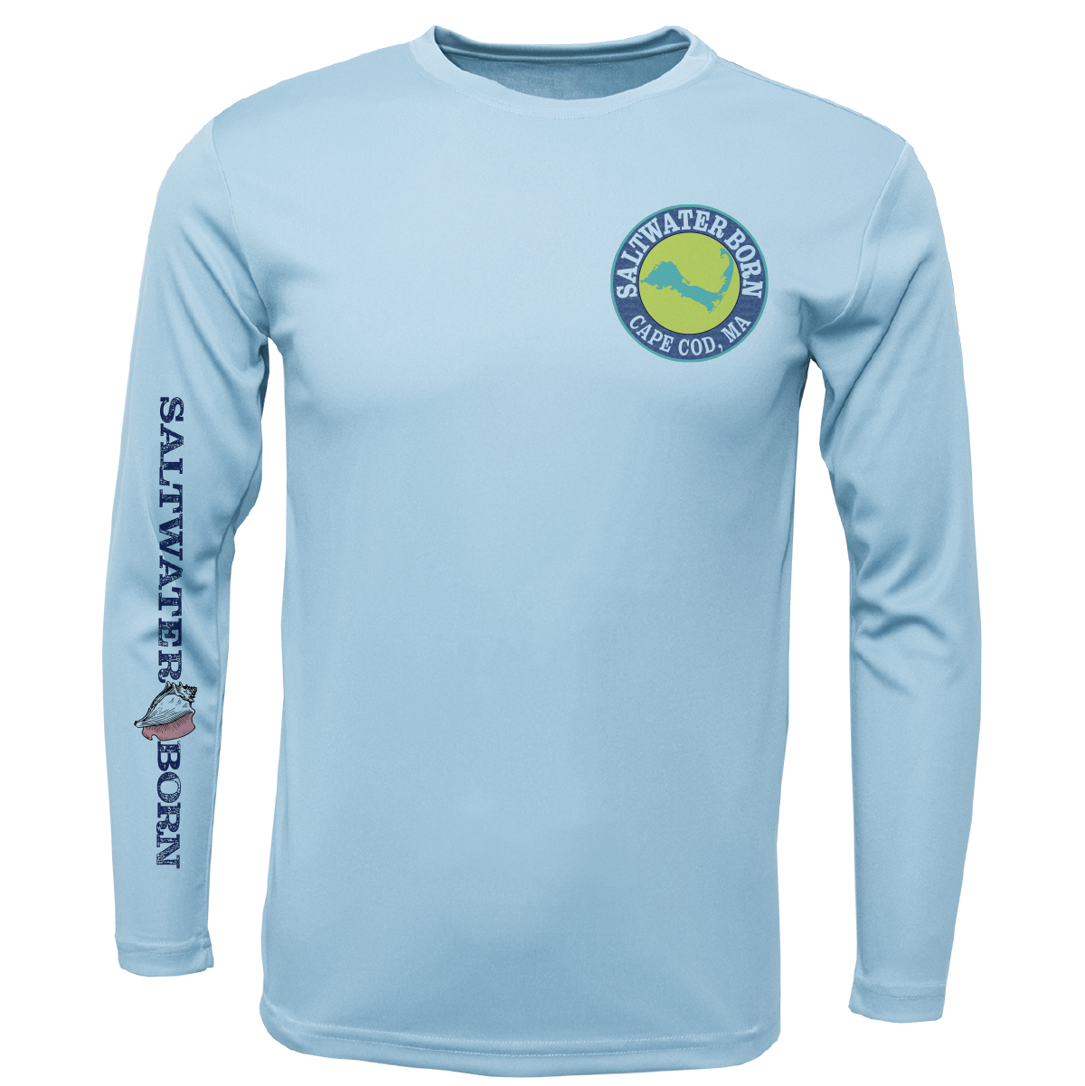 Cape Cod, MA Jaws Girl's Long Sleeve UPF 50+ Dry-Fit Shirt