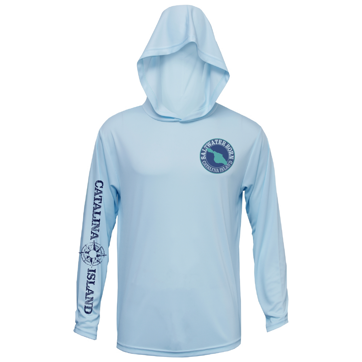 Avalon, CA Snorkeler Men's Long Sleeve UPF 50+ Dry-Fit Hoodie