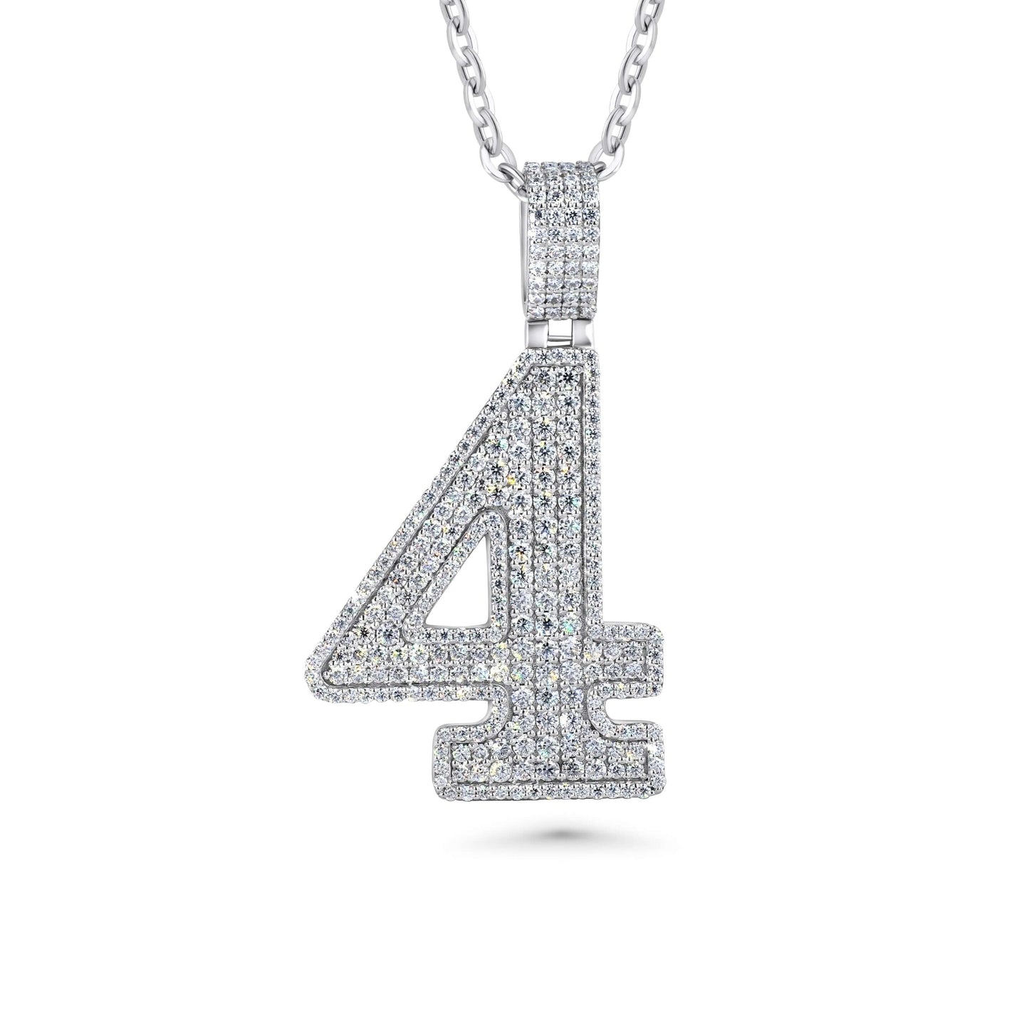 XL Iced Out Jersey Number Necklace