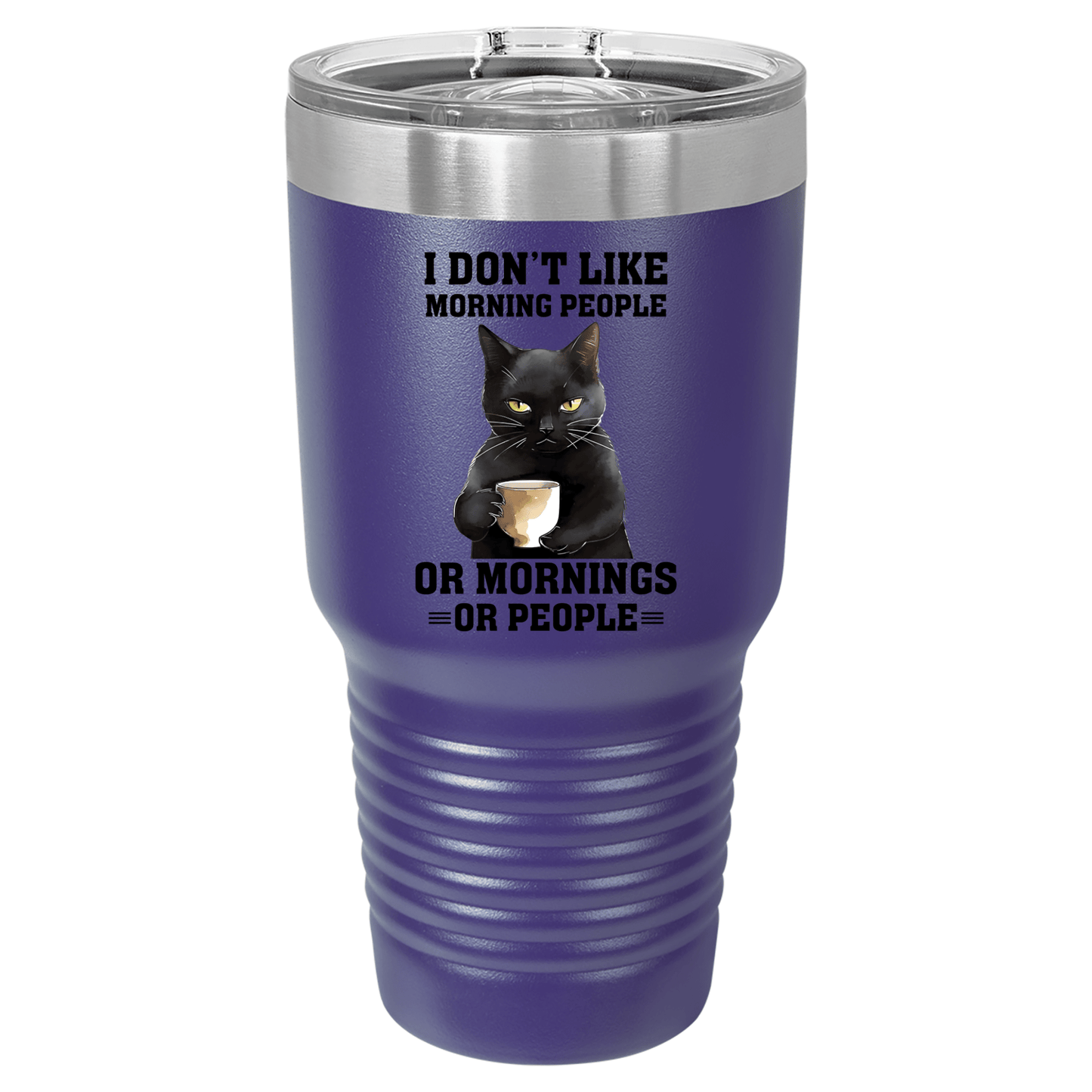 I Don't Like Mornings or People Cat | Polar Camel Tumbler