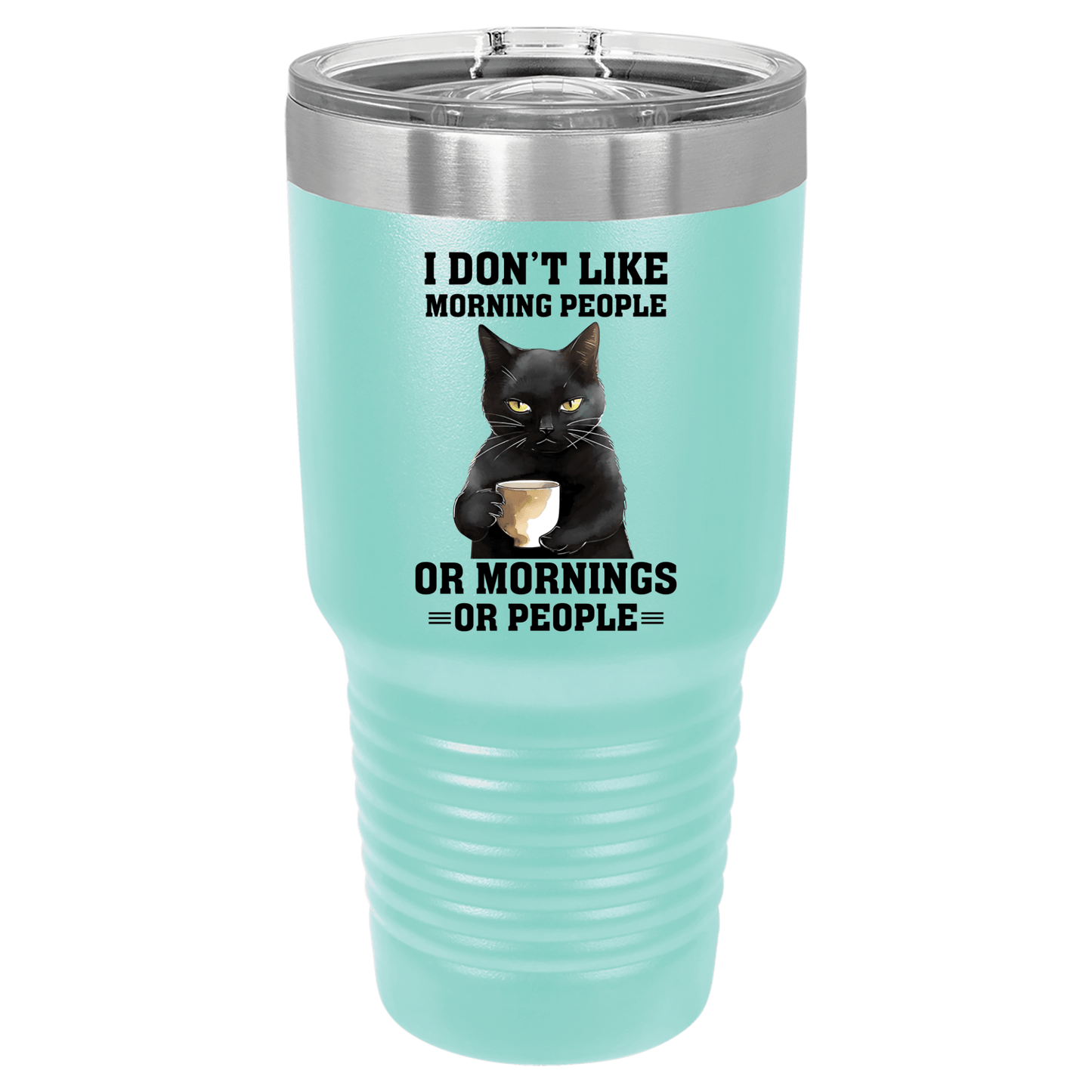 I Don't Like Mornings or People Cat | Polar Camel Tumbler