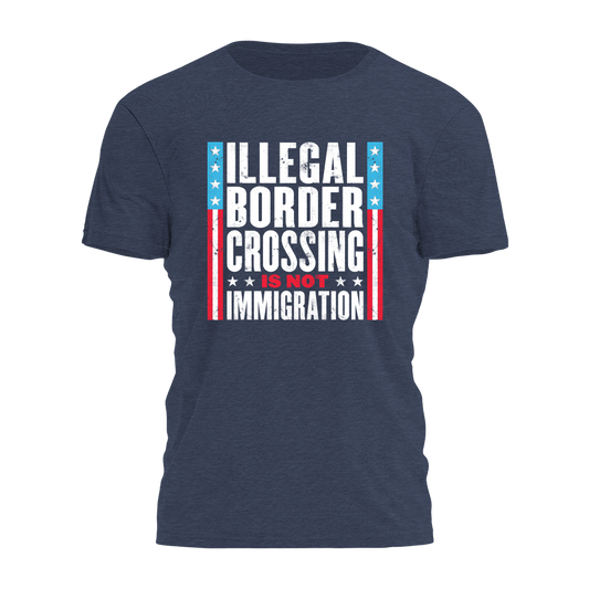 Illegal Border Crossing - Stacked Type Tee - 4043