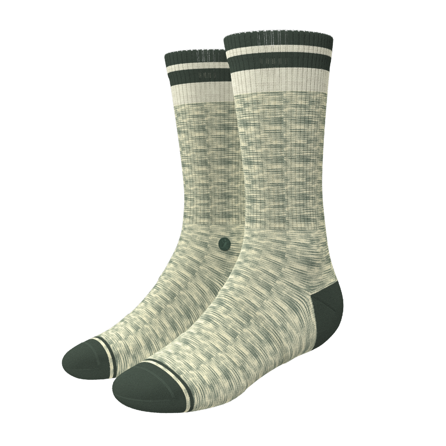 The Illusion | Green Pattern Heel Hammock™ Crew Socks