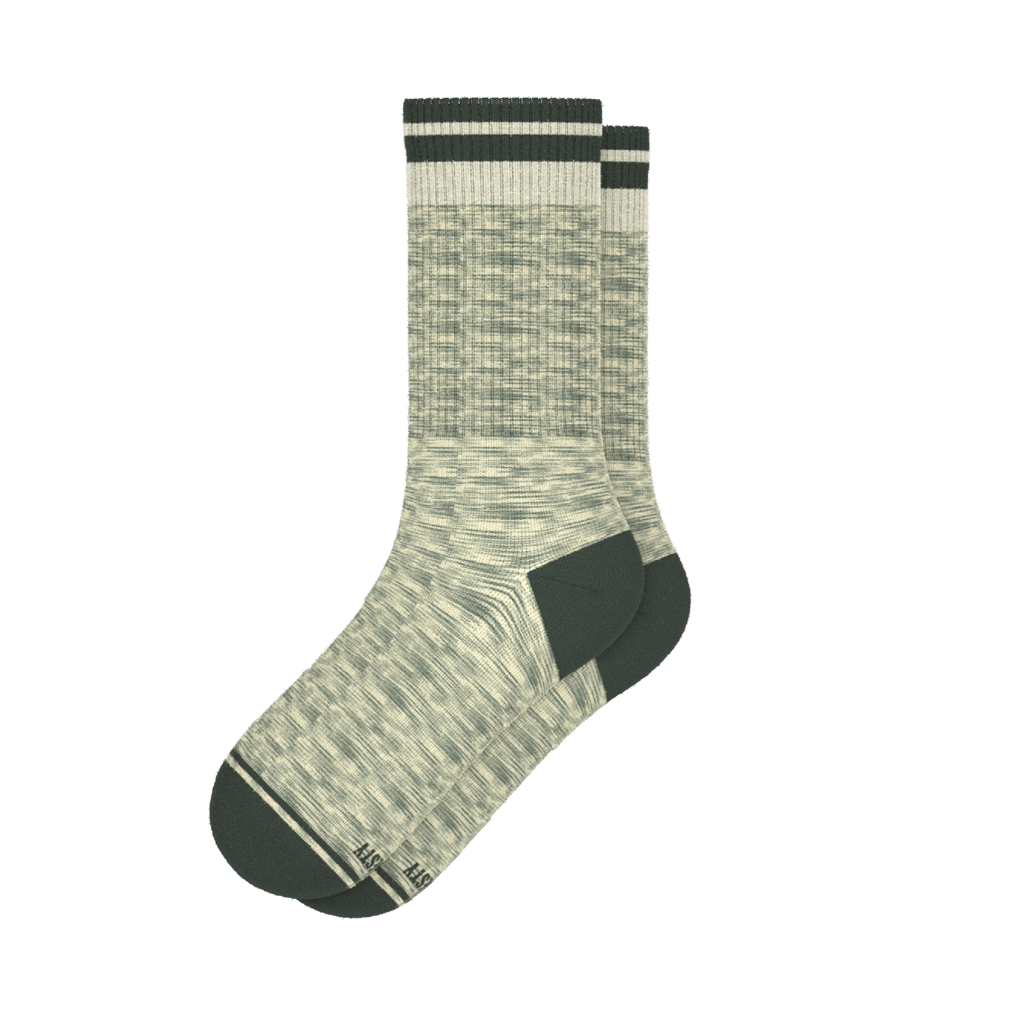 The Illusion | Green Pattern Heel Hammock™ Crew Socks