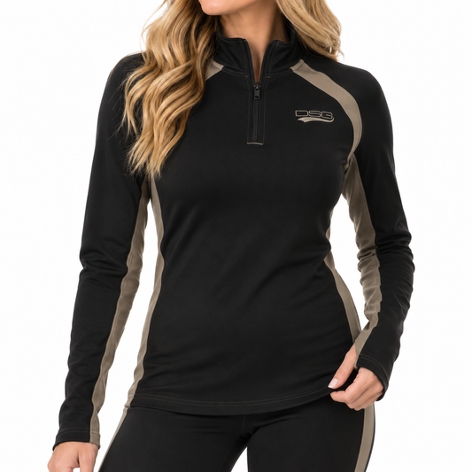 D-TECH 1/4 Zip Base Layer Shirt 2.0 - Stone