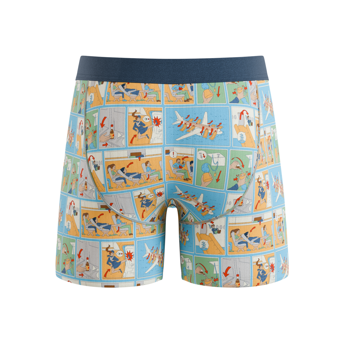 The Improper Protocol | Airplane Pamphlet Ball Hammock® Pouch Underwear With Fly