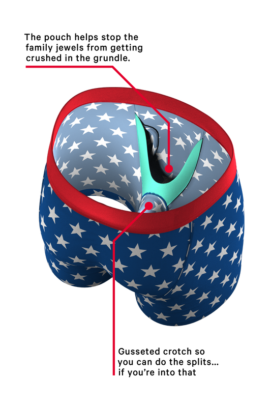 The Inferno | Torch & Flags Ball Hammock® Boxer Briefs With Fly