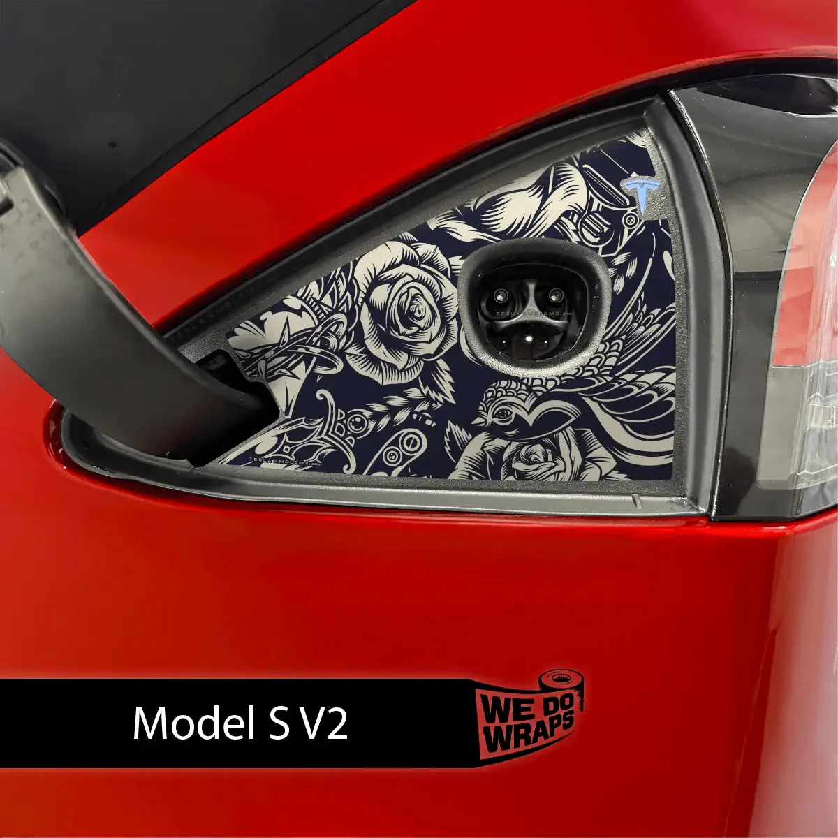 Ink & Elegance Art Tesla Charge Port Wrap | Model S