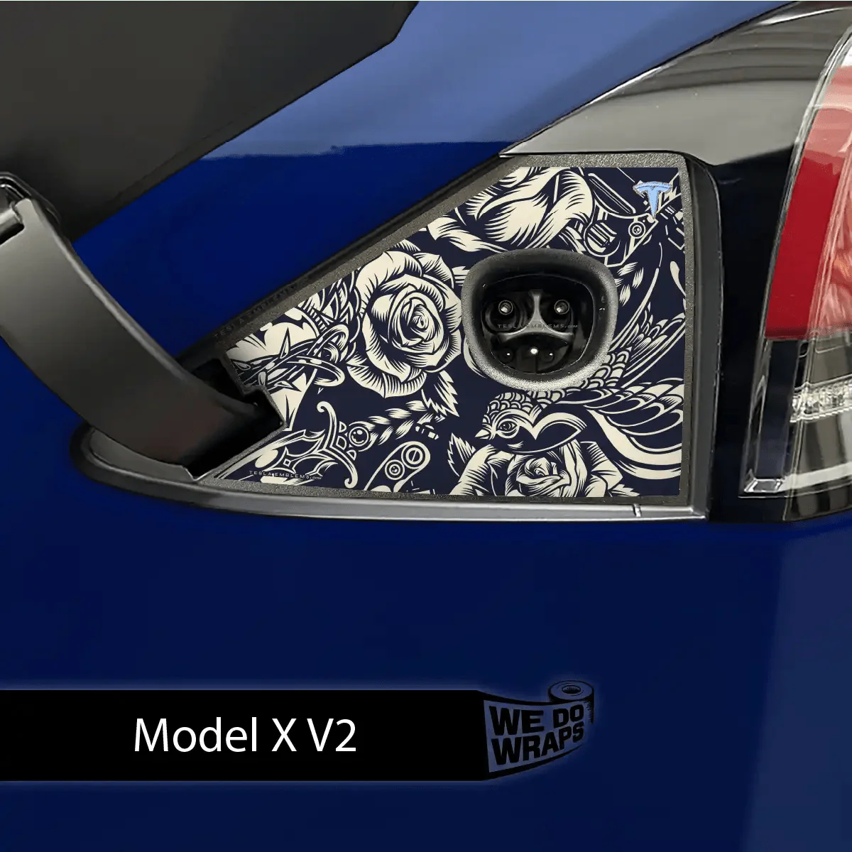 Ink & Elegance Art Tesla Charge Port Wrap | Model X
