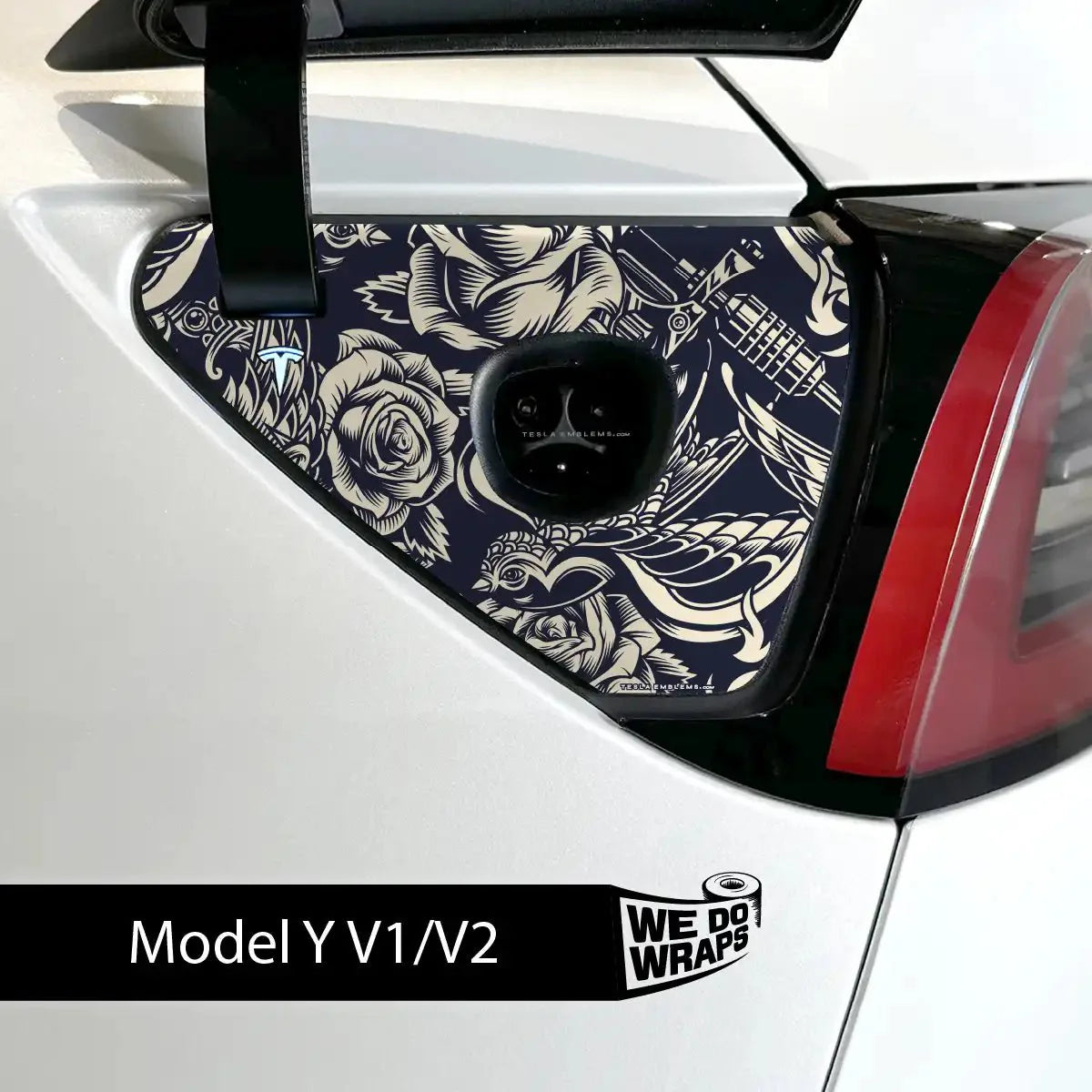 Ink & Elegance Art Tesla Charge Port Wrap | Model Y