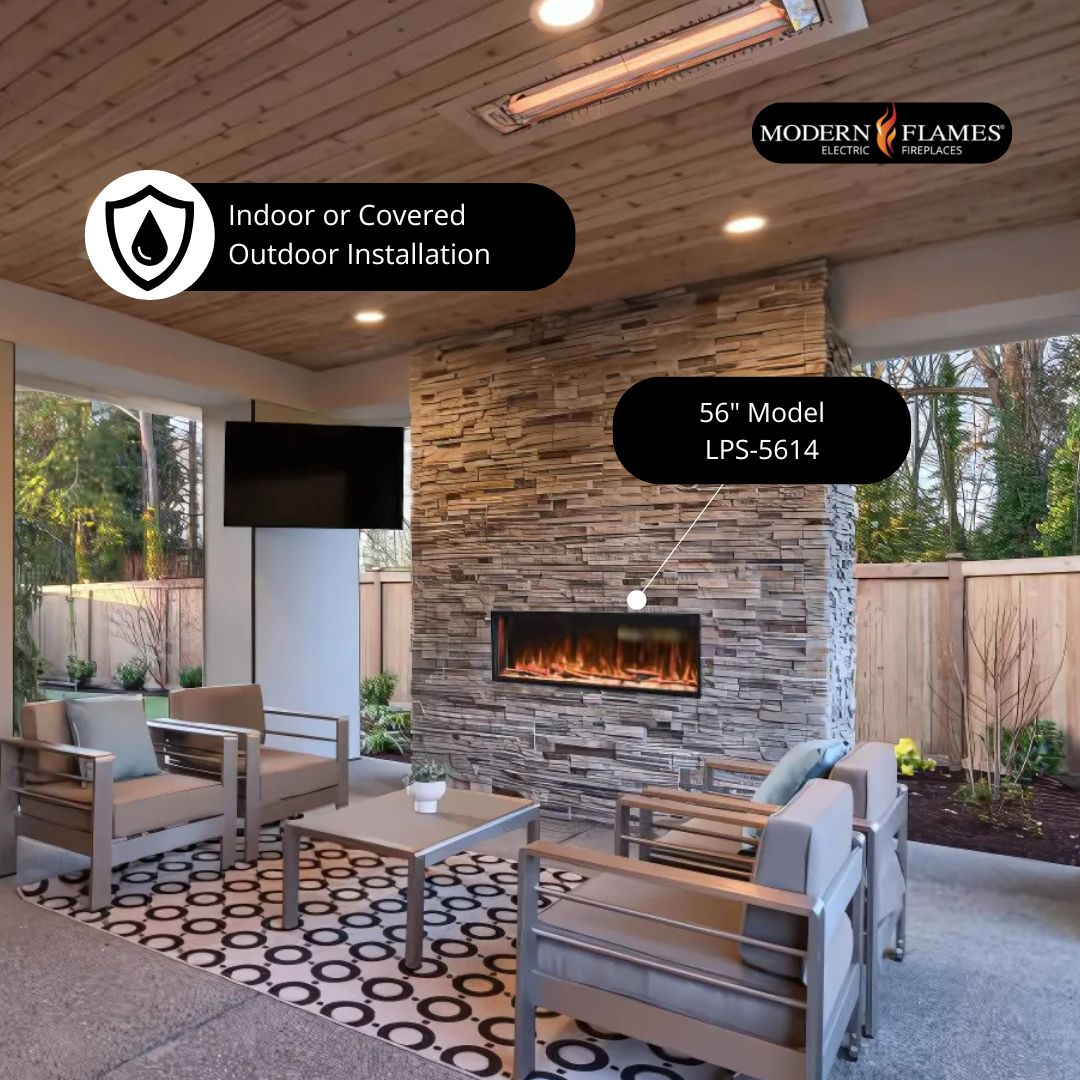 Modern Flames "Landscape Pro Slim" Smart Electric Fireplace, Sizes: 44" - 96"