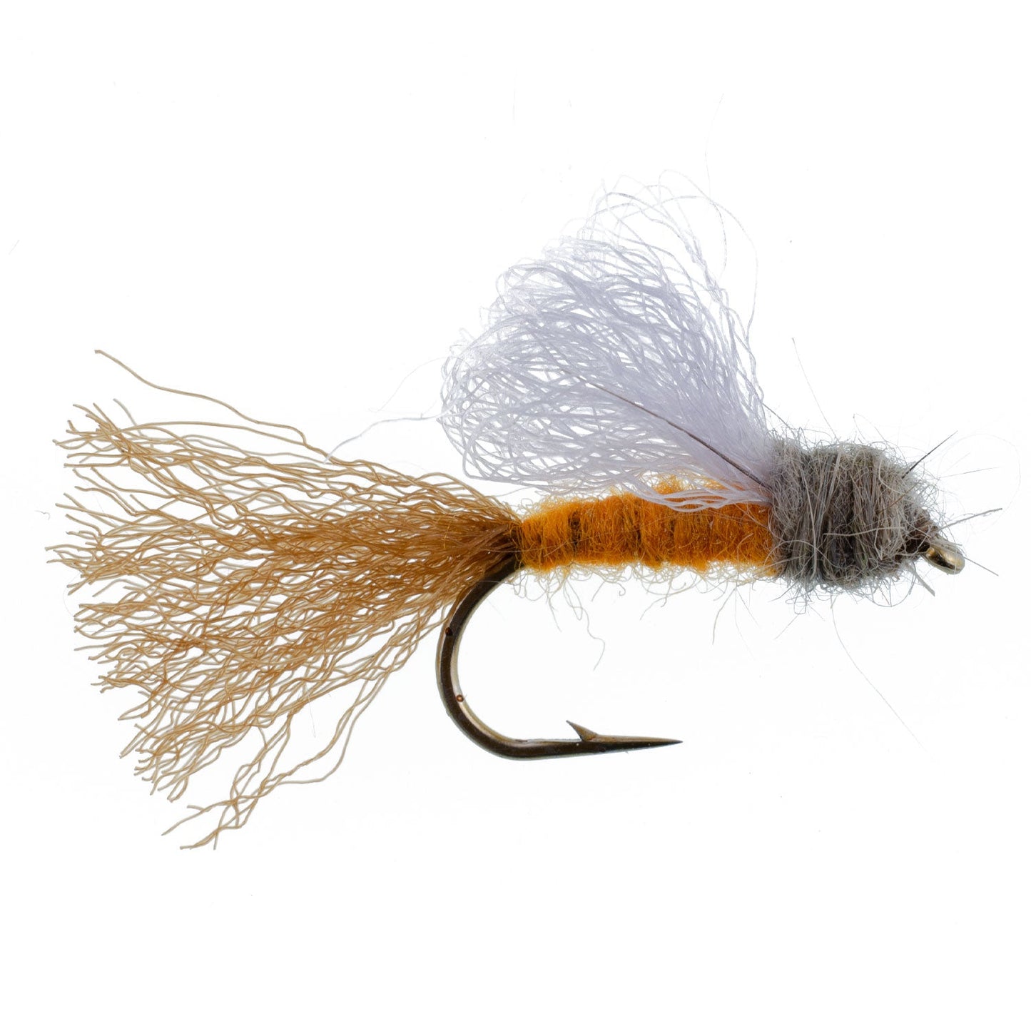 Orange Iris October Caddis Emerger Caddis  Trout Dry Fly - 6 Flies Hook Size 8