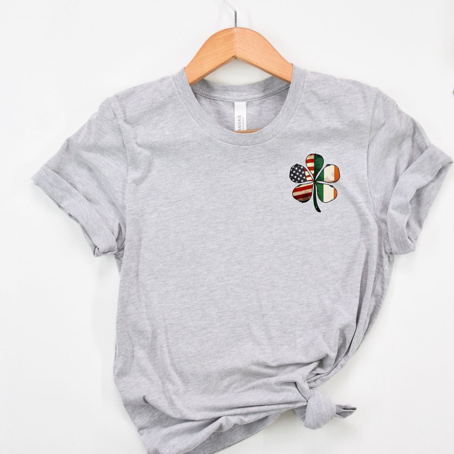 Irish American Flag Pocket Logo T-Shirt