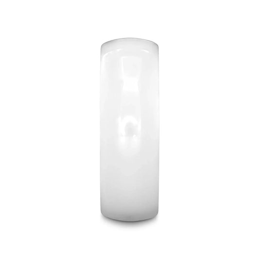 IVORY Domed Polish Finished White Ceramic Ring - 6mm & 8mm