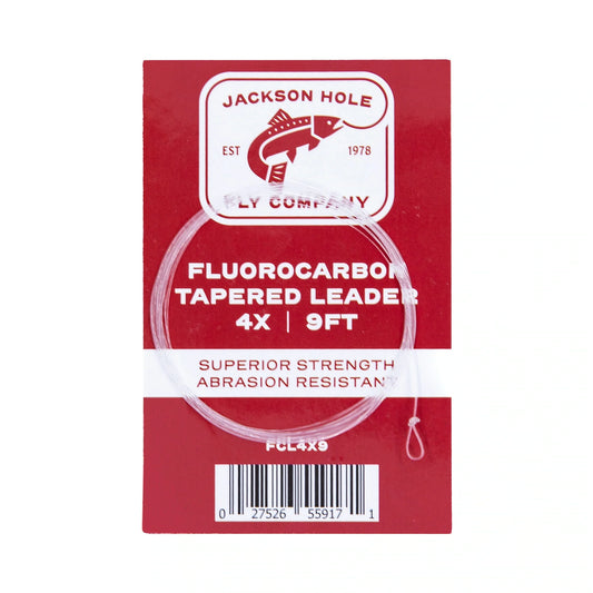 JHFLYCO 9ft Fluoroflex Fluorocarbon Tapered Leader – 3 Pack
