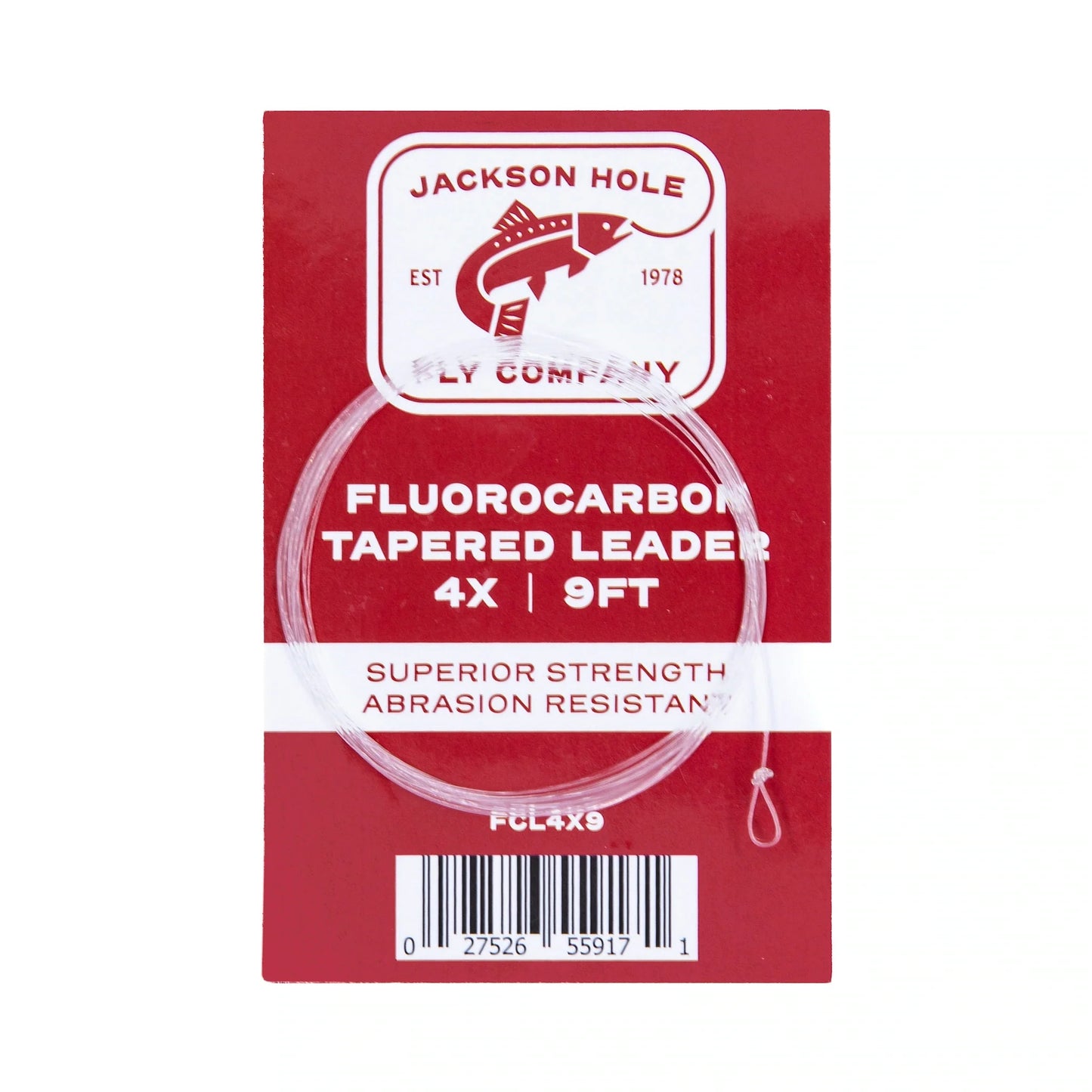 9ft Fluoroflex Fluorocarbon Tapered Leader – 3 Pack