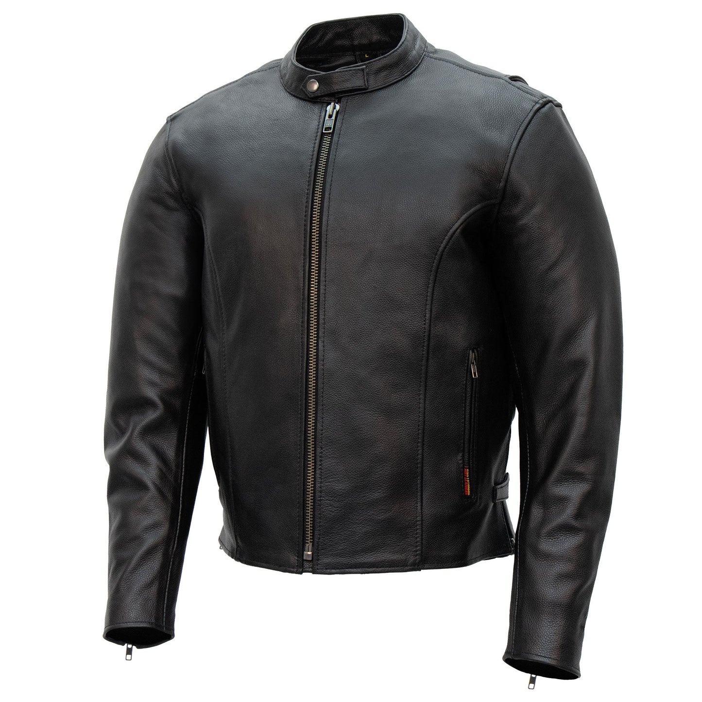 Hot Leathers JKM1027 Men’s Black ‘Carry and Conceal’ Leather Motorcycle Biker Jacket