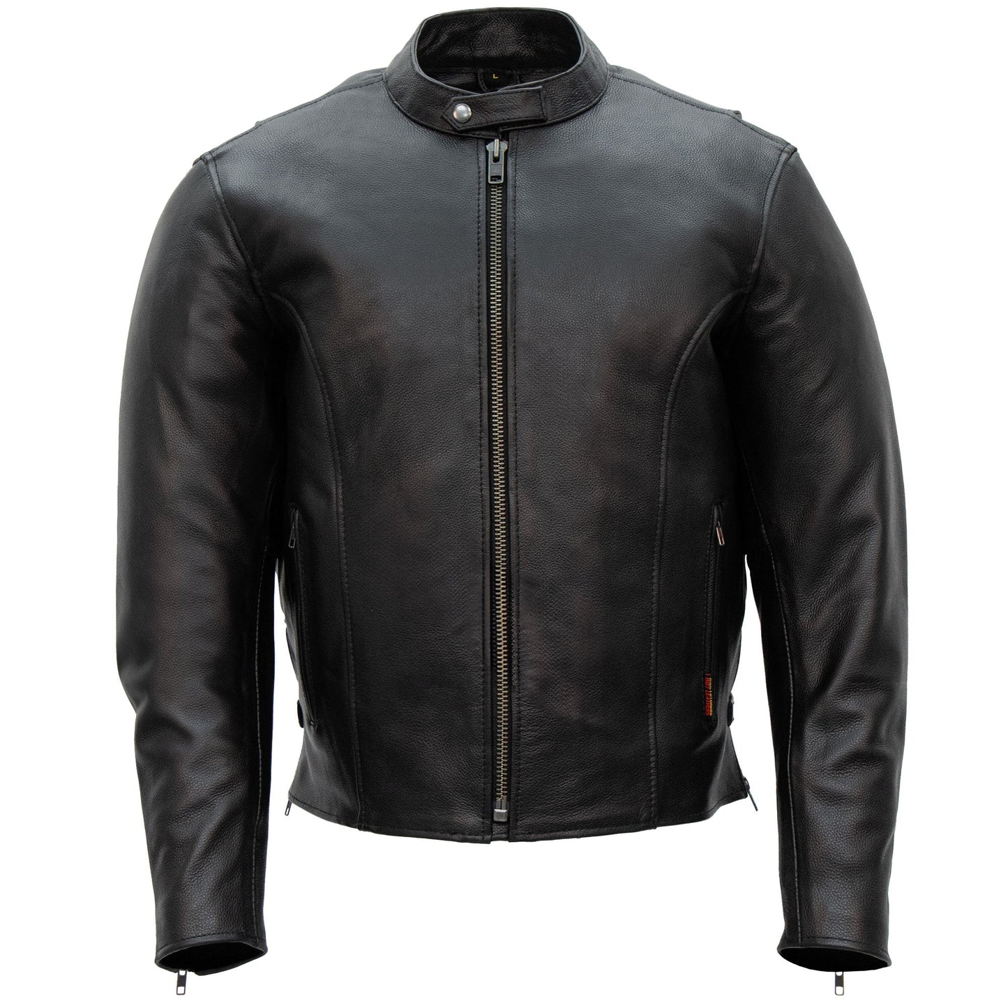 Hot Leathers JKM1027 Men’s Black ‘Carry and Conceal’ Leather Motorcycle Biker Jacket