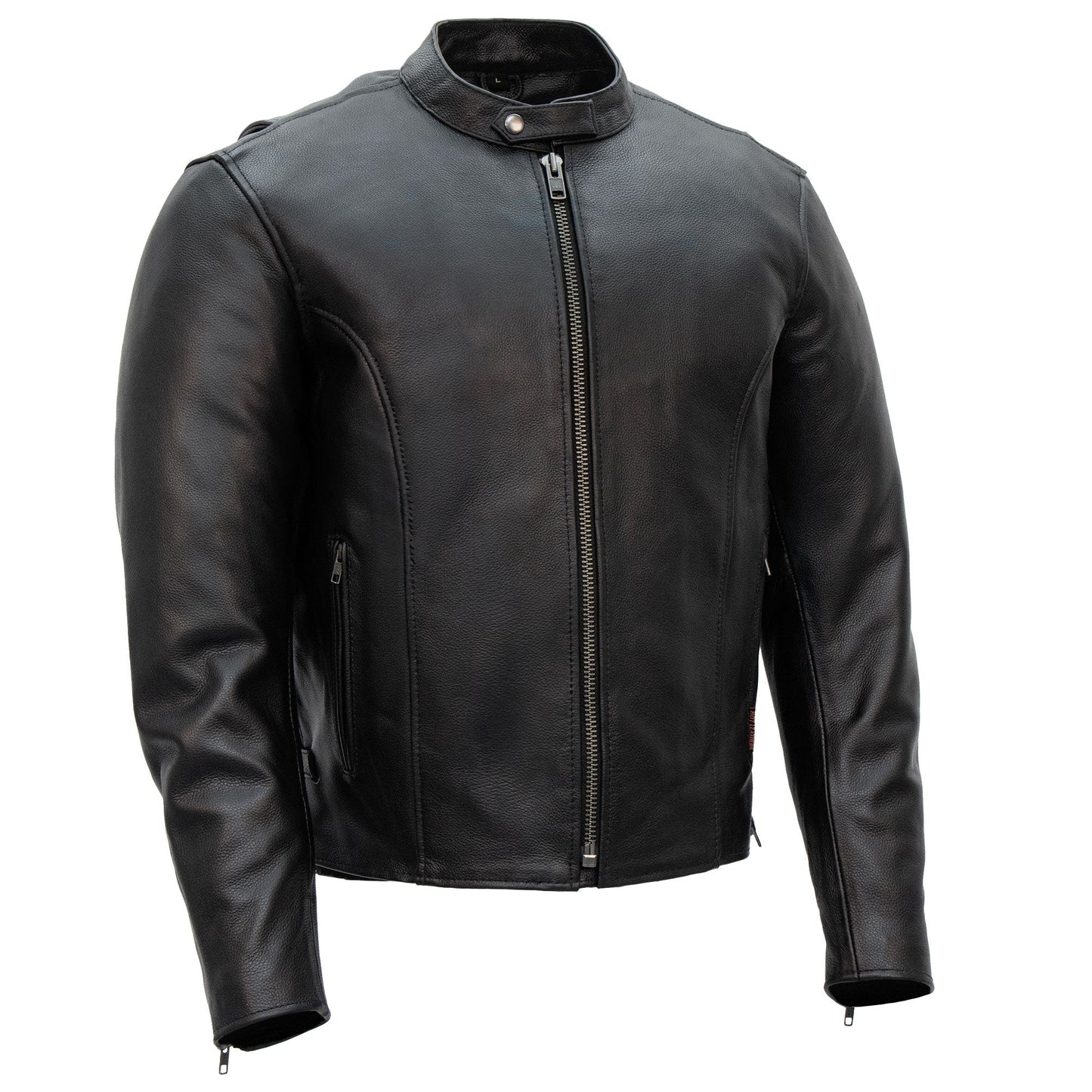 Hot Leathers JKM1027 Men’s Black ‘Carry and Conceal’ Leather Motorcycle Biker Jacket