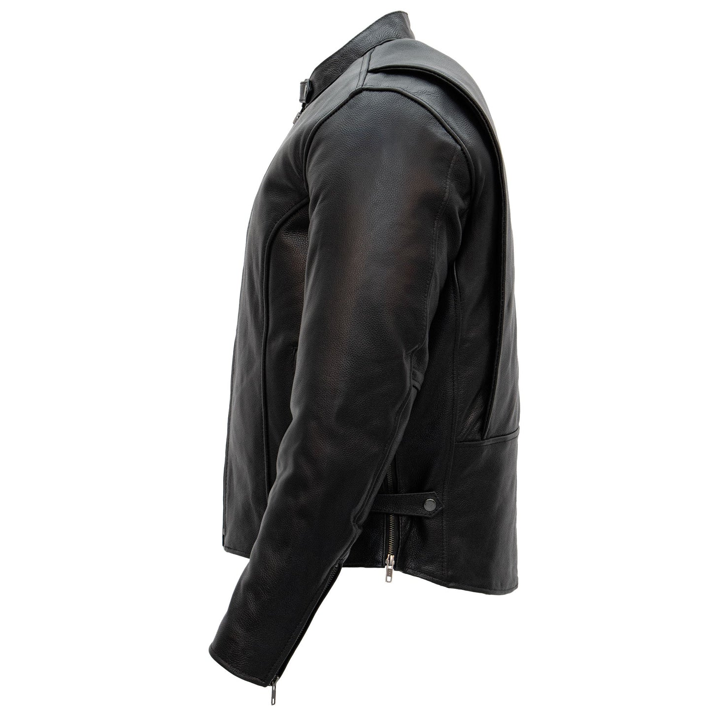 Hot Leathers JKM1027 Men’s Black ‘Carry and Conceal’ Leather Motorcycle Biker Jacket