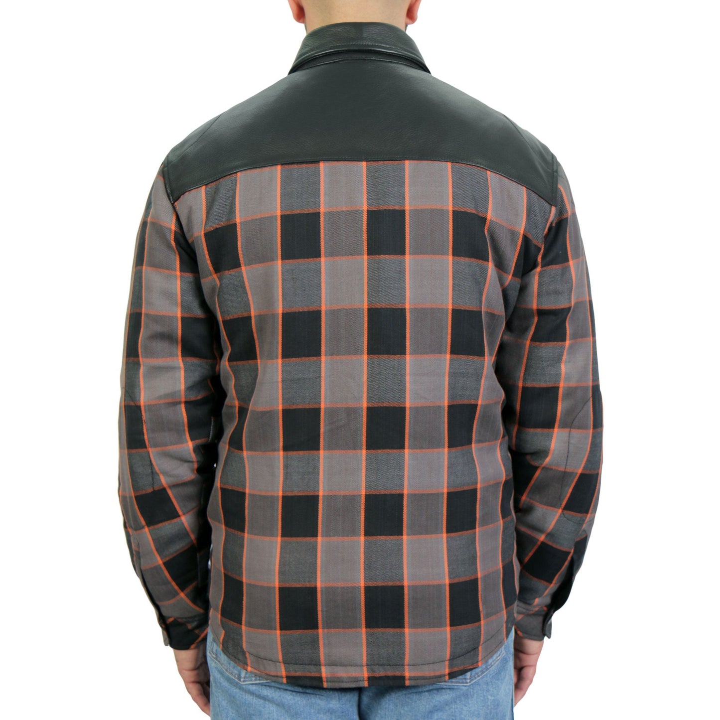 Hot Leathers Men's 'Hellride' Multi/Color Cotton Flannel Shirt - Button Front - Riding Protective Wear - JKM3202