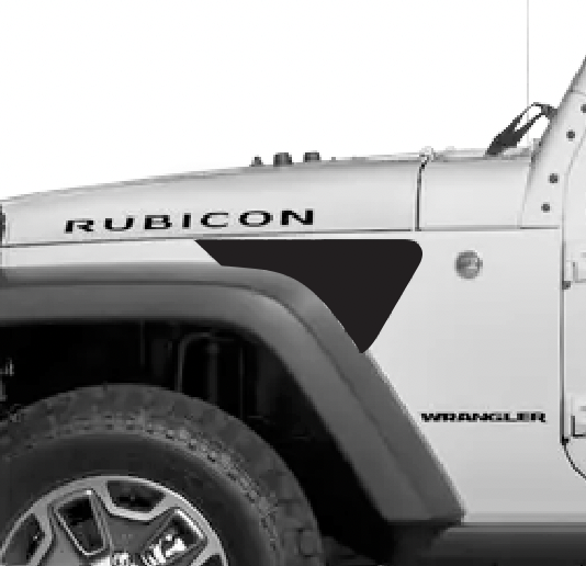 Black 2pc Vinyl Fender Decal