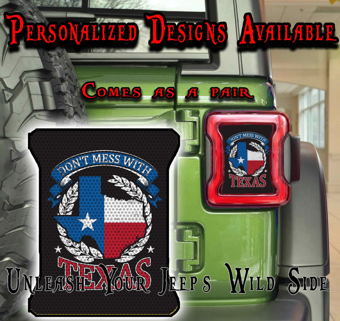 Don't mess with Texas Taillight cover decal