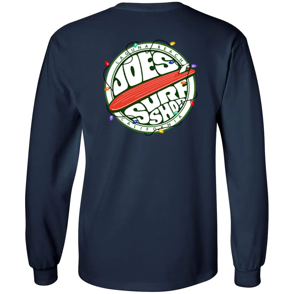 Joe's Surf Shop Christmas Fins Up Long Sleeve Tee