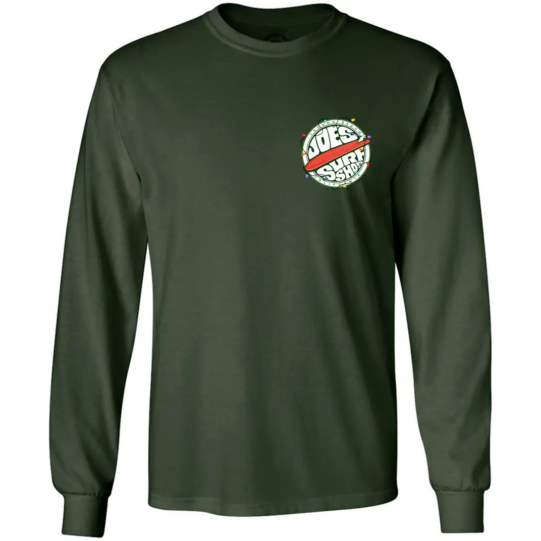 Joe's Surf Shop Christmas Fins Up Long Sleeve Tee