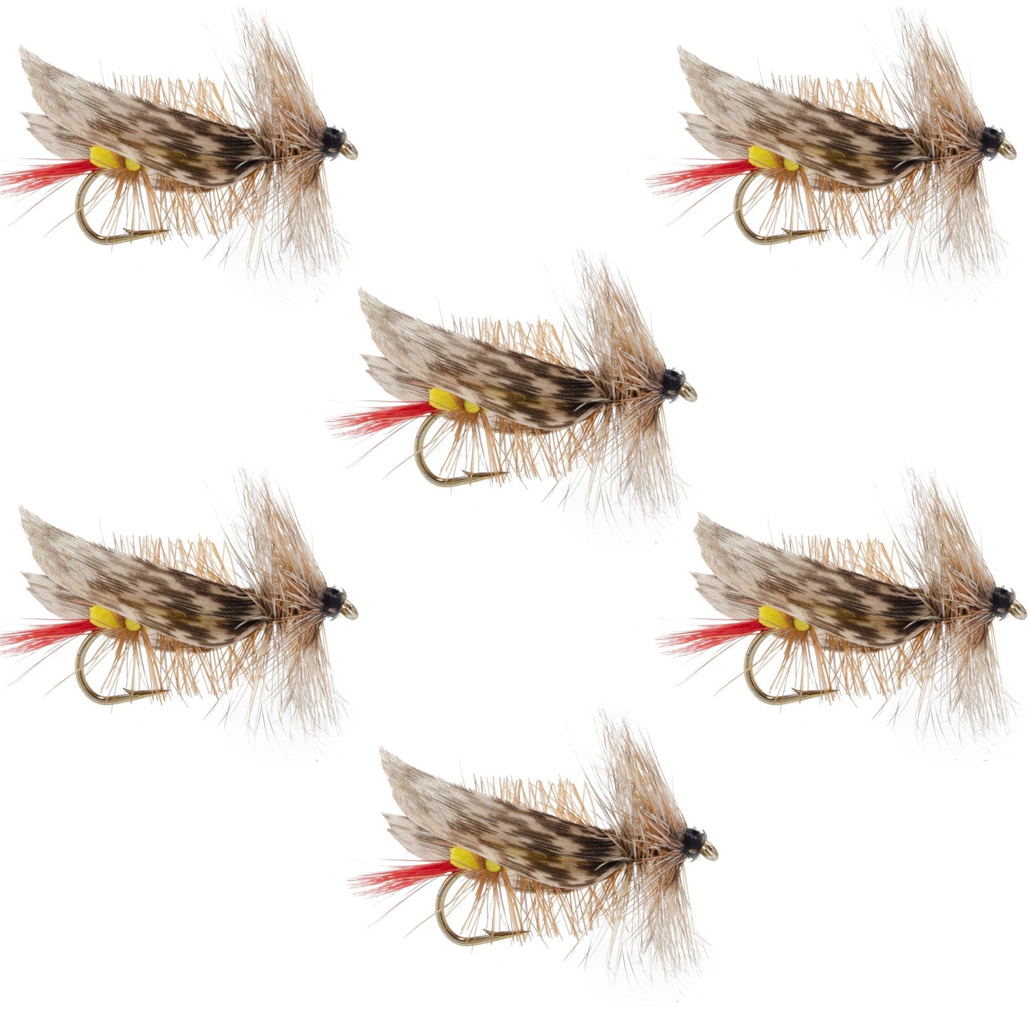 Joe's Hopper Yellow Foam Body Grasshopper Fly - 6 Flies Hook Size 8