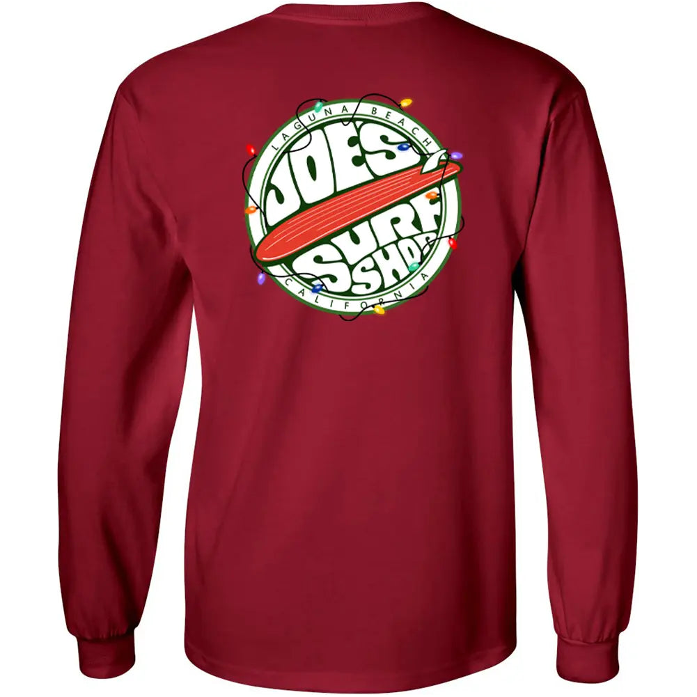 Joe's Surf Shop Christmas Fins Up Long Sleeve Tee