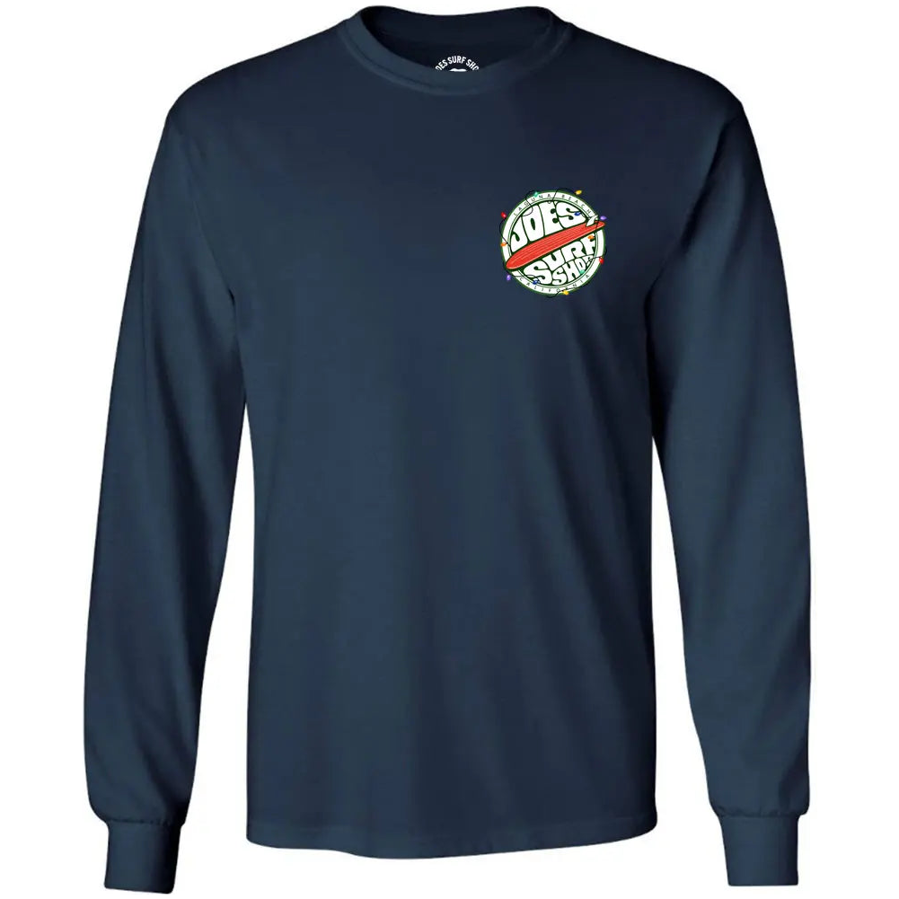 Joe's Surf Shop Christmas Fins Up Long Sleeve Tee