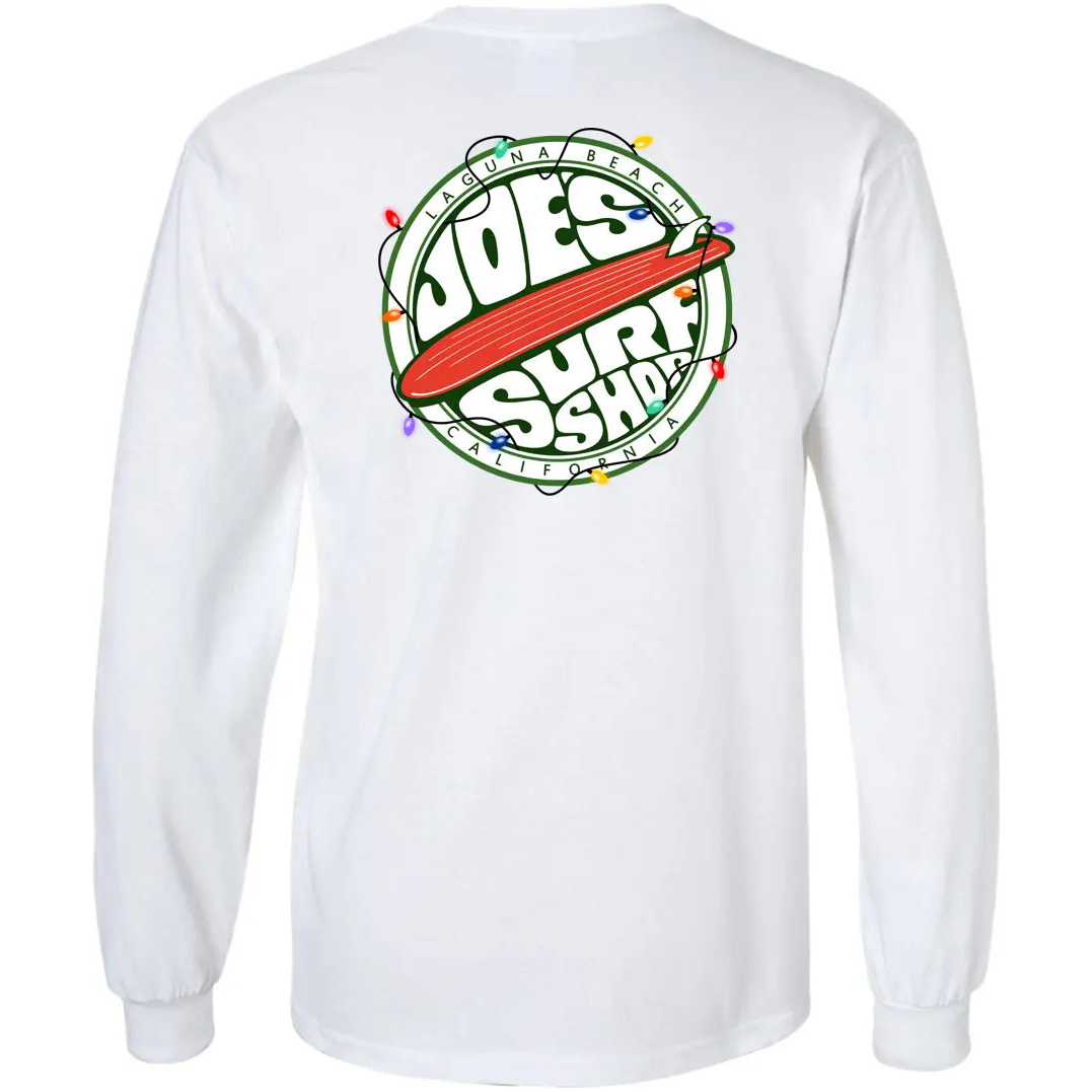 Joe's Surf Shop Christmas Fins Up Long Sleeve Tee