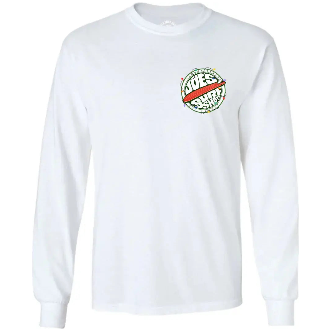 Joe's Surf Shop Christmas Fins Up Long Sleeve Tee