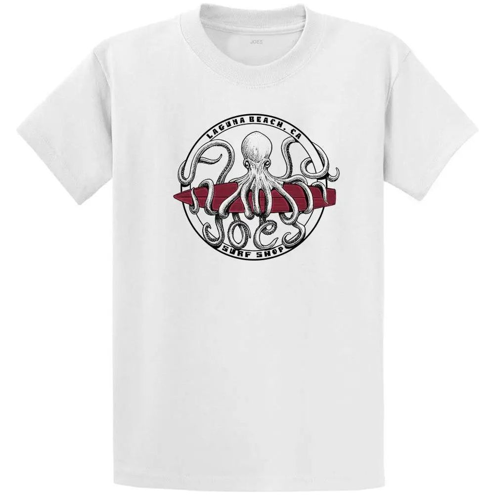 Joe's Surf Shop Men's Octopus Meets Surfboard Heavyweight Tee