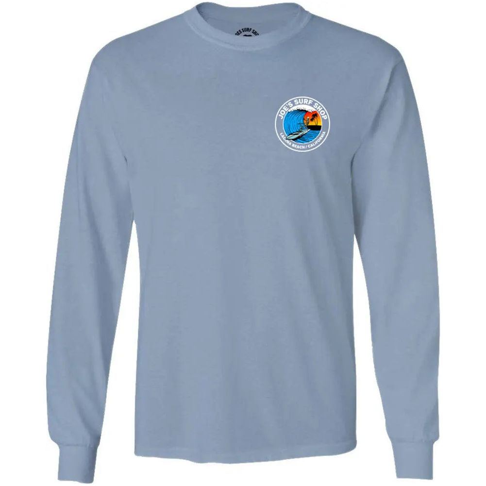 Joe's Surf Shop Skeleton Surfer Long Sleeve Tee