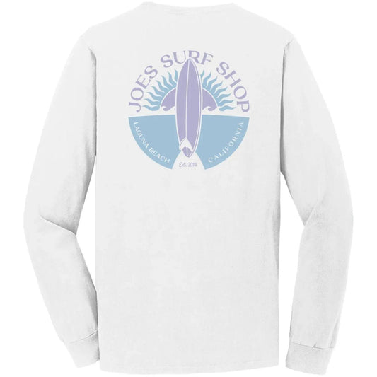 Joe's Surf Shop Sunset Scene Beach Wash® Garment Dyed Long Sleeve Tee