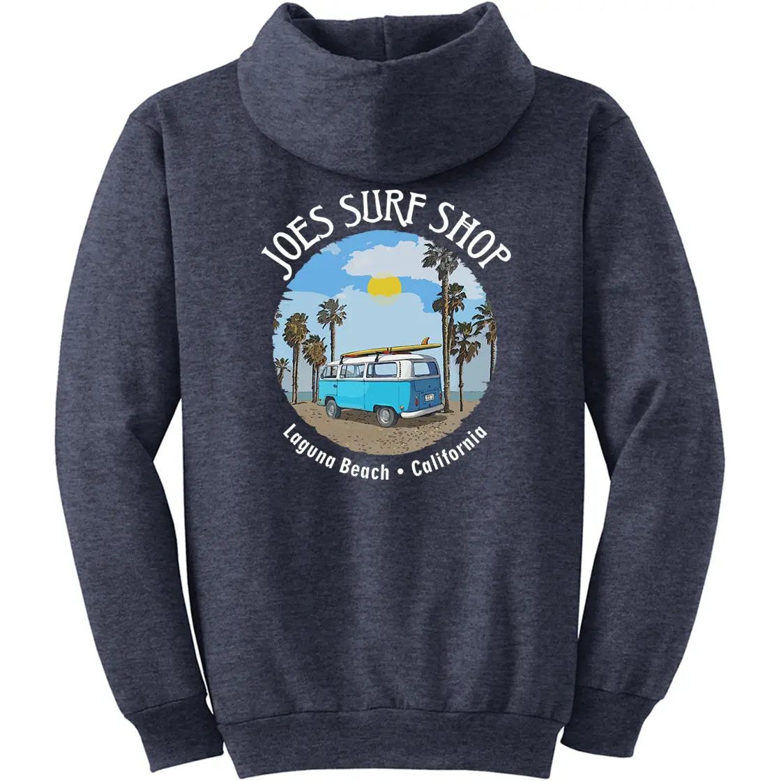 Joe's Surf Shop Surf Bus Beach Hoodie