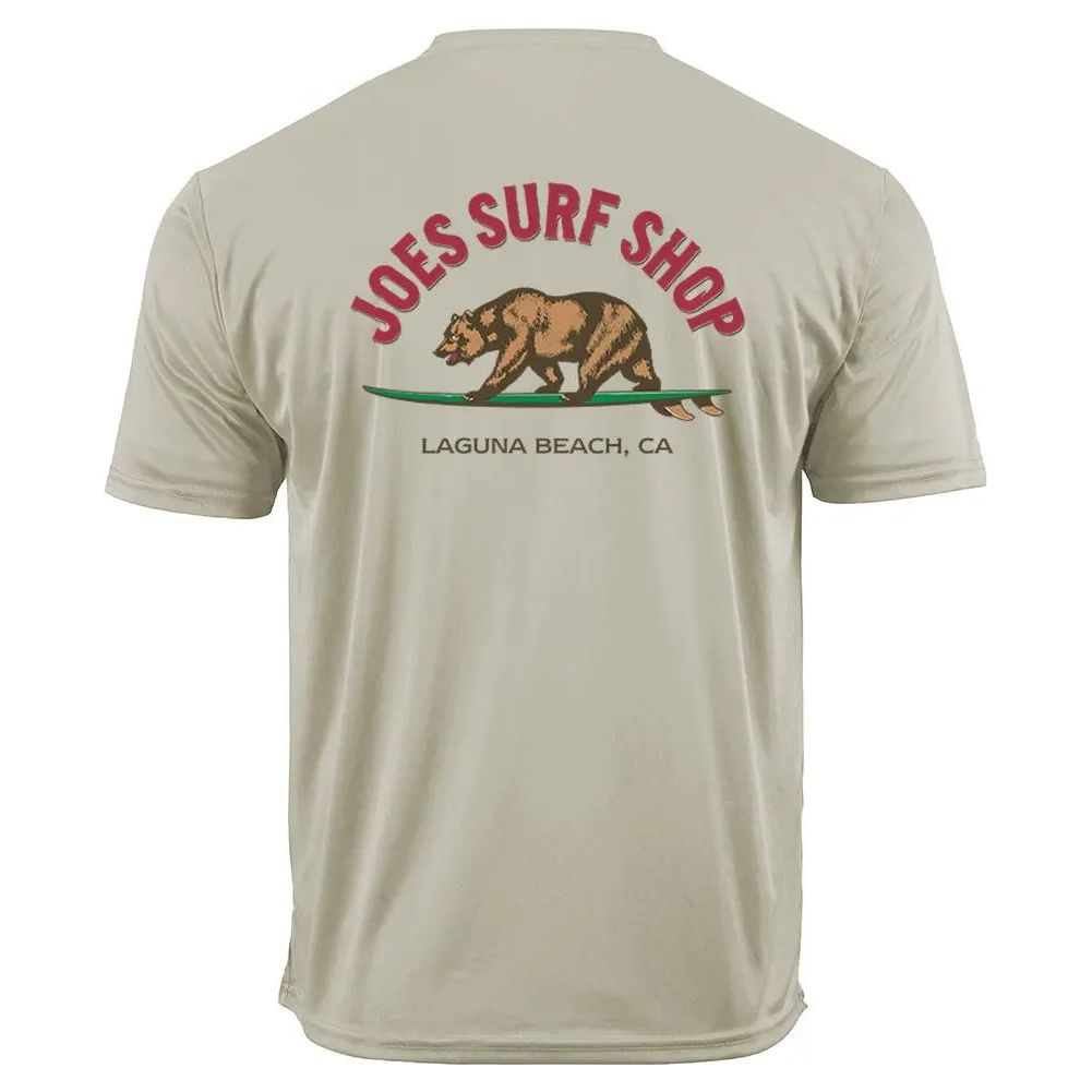 Joe's Surf Shop Surfing Bear Graphic Workout Tee
