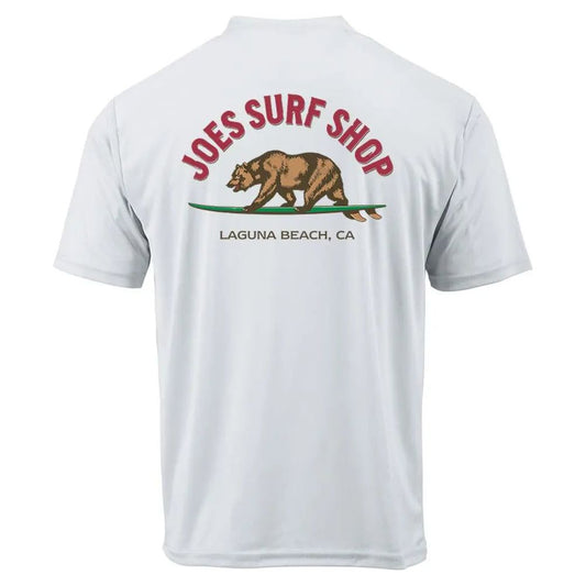 Joe's Surf Shop Surfing Bear Graphic Workout Tee