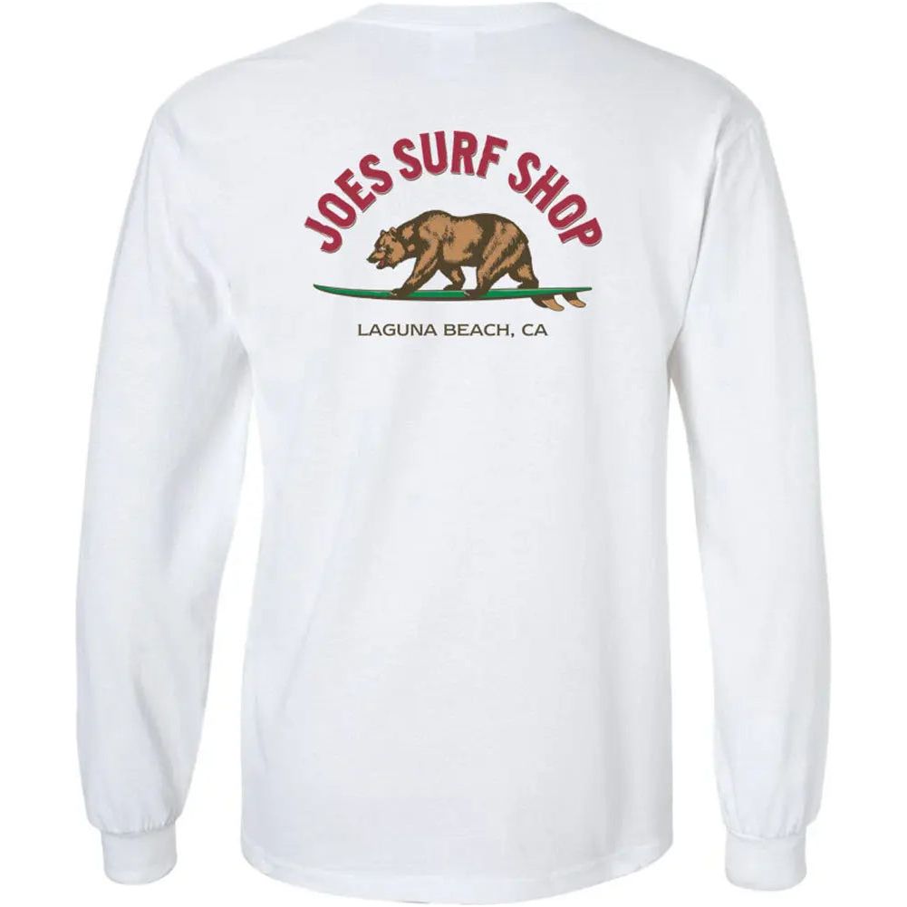 Joe's Surf Shop Surfing Bear Long Sleeve Tee