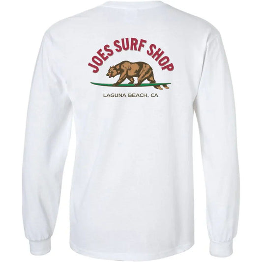 Joe's Surf Shop Surfing Bear Long Sleeve Tee