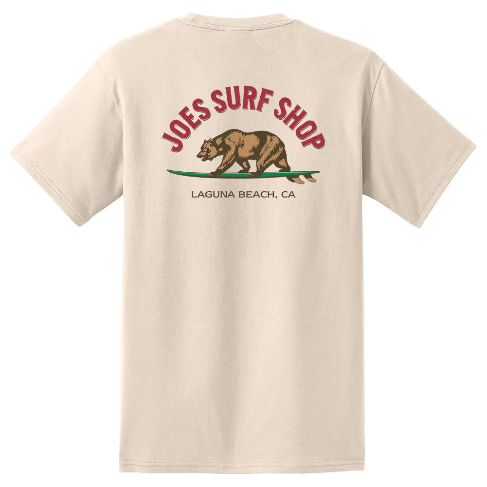 Joe's Surf Shop Surfing Bear Heavyweight Pocket Tee