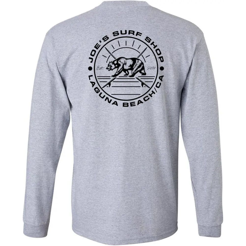 Joe's Surf Shop Vintage Surfing Bear Long Sleeve Tee