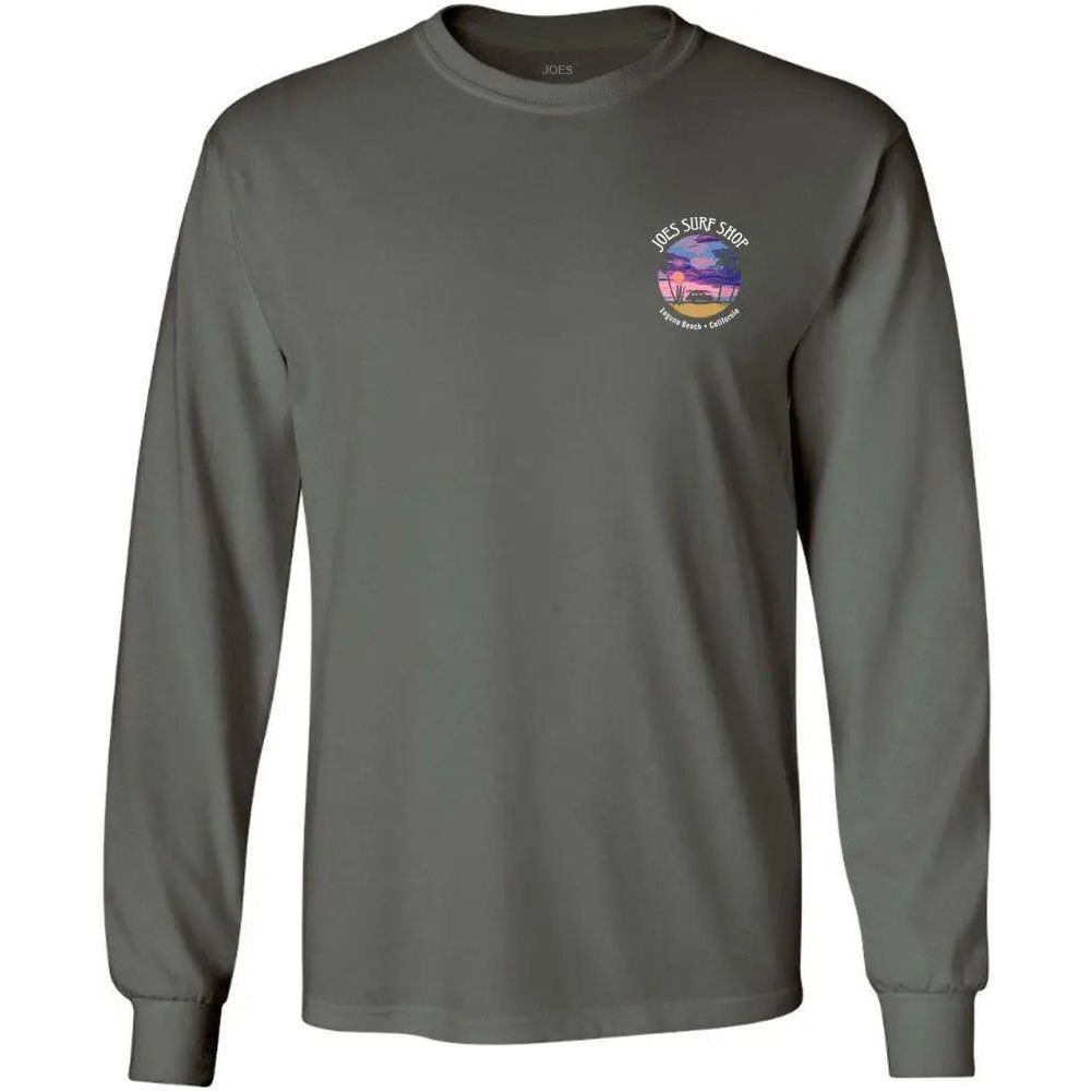 Joe's Surf Shop Wagon Silhouette Long Sleeve Cotton T-Shirt