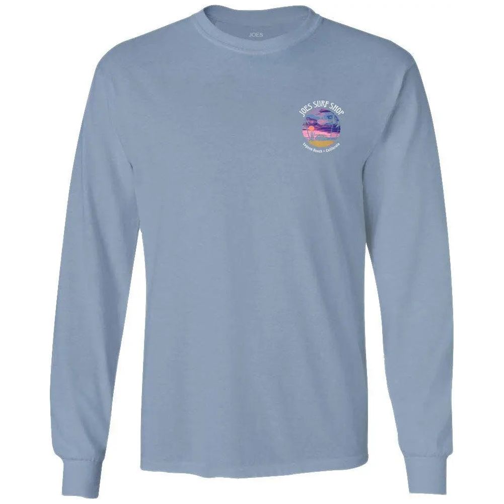 Joe's Surf Shop Wagon Silhouette Long Sleeve Cotton T-Shirt