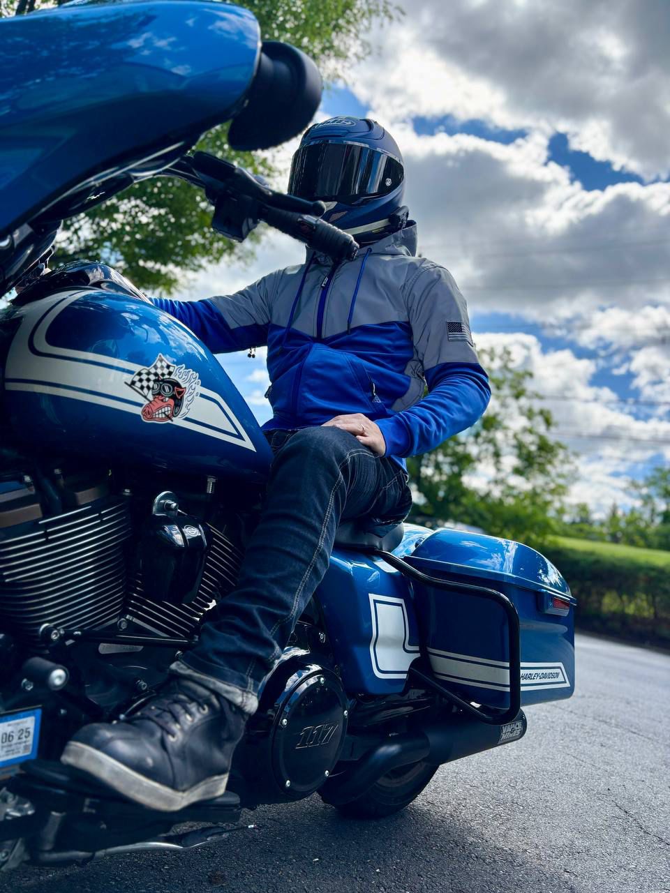 Ultra Reflective Hoodie Blue Eclipse
