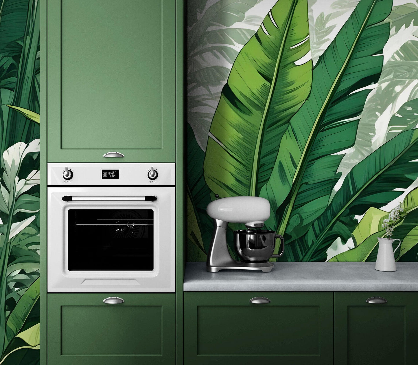 Rainforest Jungle Wallpaper. Banana Leaf Wall Mural. #6788